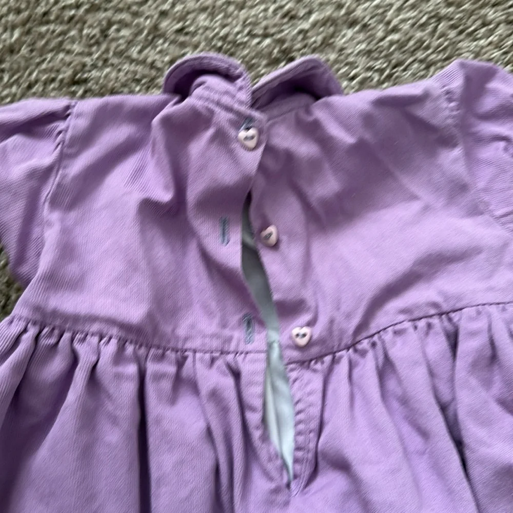 Vintage baby girl embroidered smoked dress